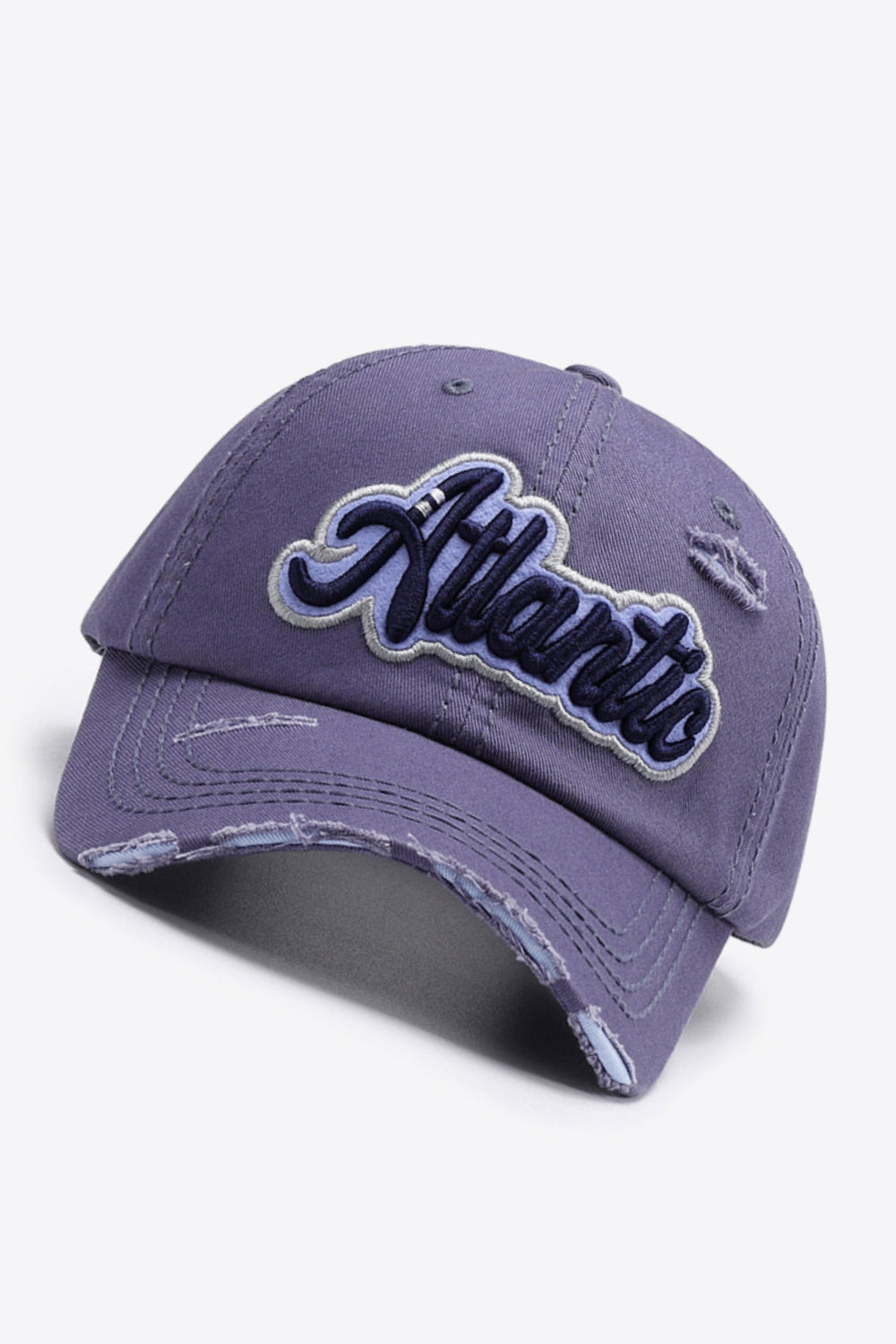 Atlantic graphic distressed baseball cap - atlantic graphic distressed baseball cap