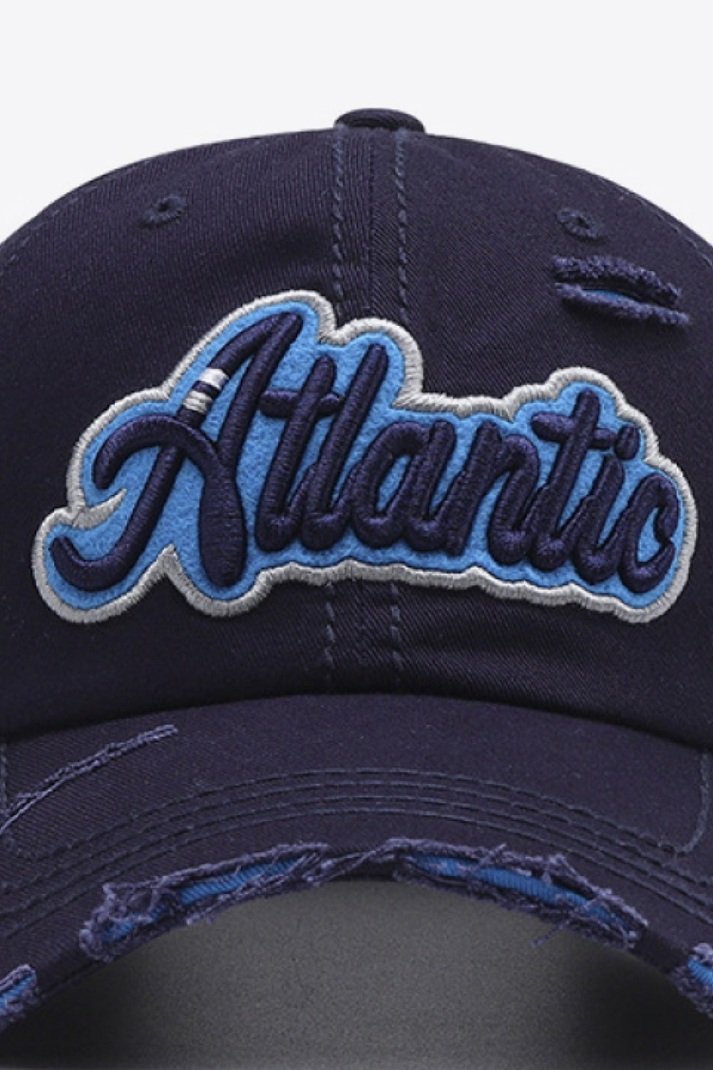 Atlantic graphic distressed baseball cap - atlantic graphic distressed baseball cap