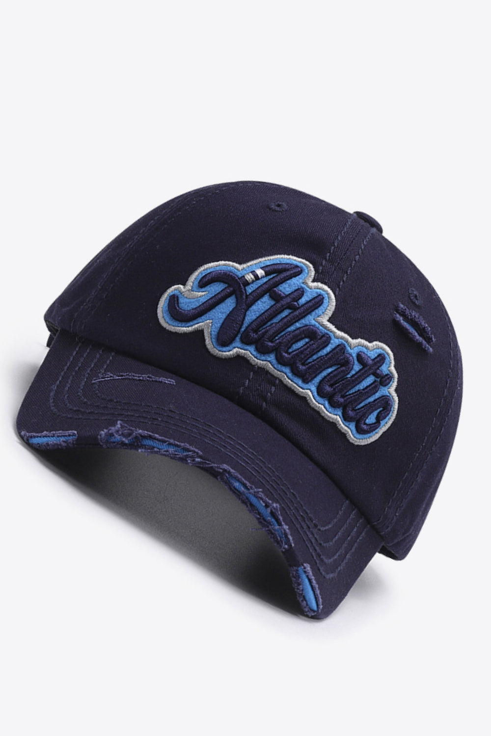 Atlantic graphic distressed baseball cap - atlantic graphic distressed baseball cap