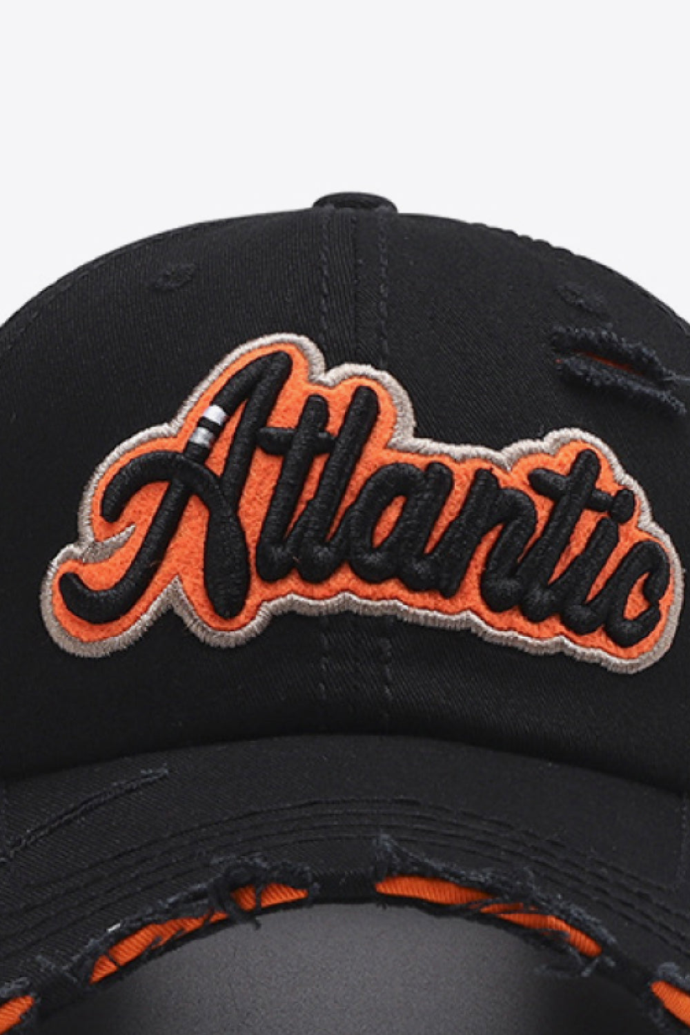 Atlantic graphic distressed baseball cap - atlantic graphic distressed baseball cap
