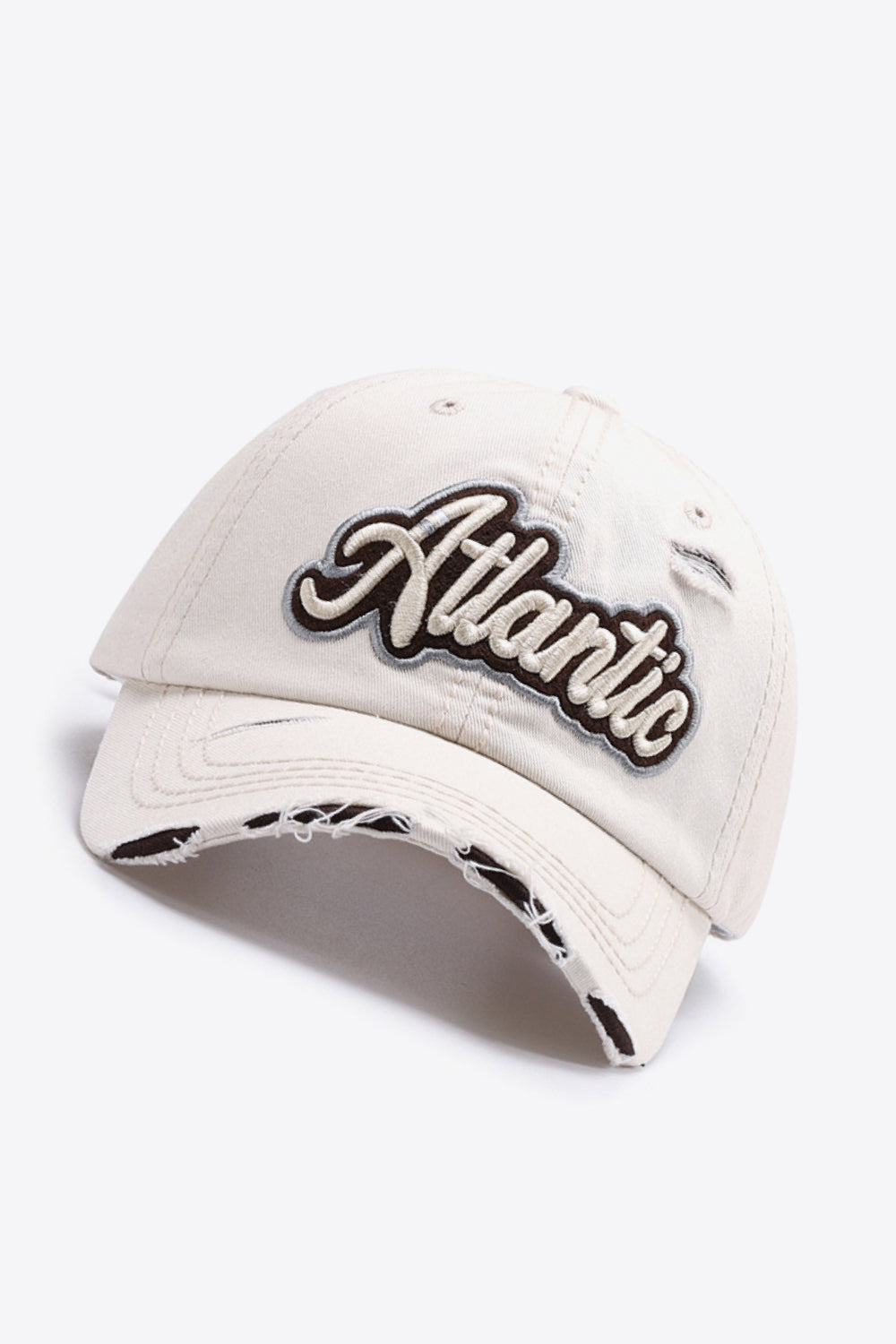 Atlantic graphic distressed baseball cap - atlantic graphic distressed baseball cap