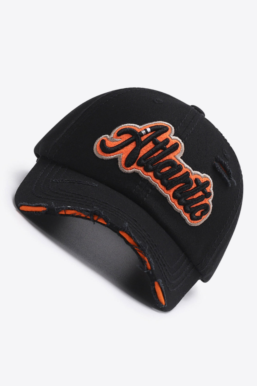 Atlantic graphic distressed baseball cap - atlantic graphic distressed baseball cap