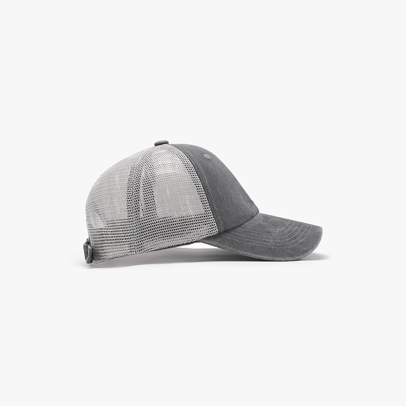 Breathable mesh adjustable baseball cap - breathable mesh adjustable baseball cap