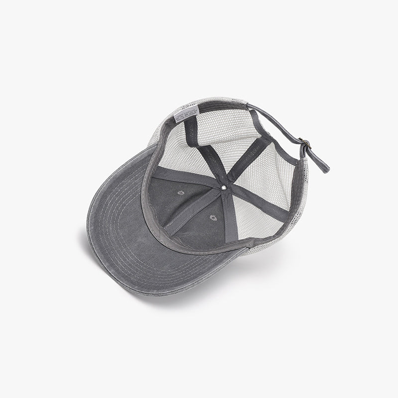 Breathable mesh adjustable baseball cap - breathable mesh adjustable baseball cap