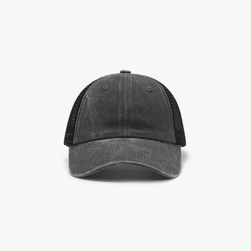 Breathable mesh adjustable baseball cap - dark gray / one size - breathable mesh adjustable baseball cap