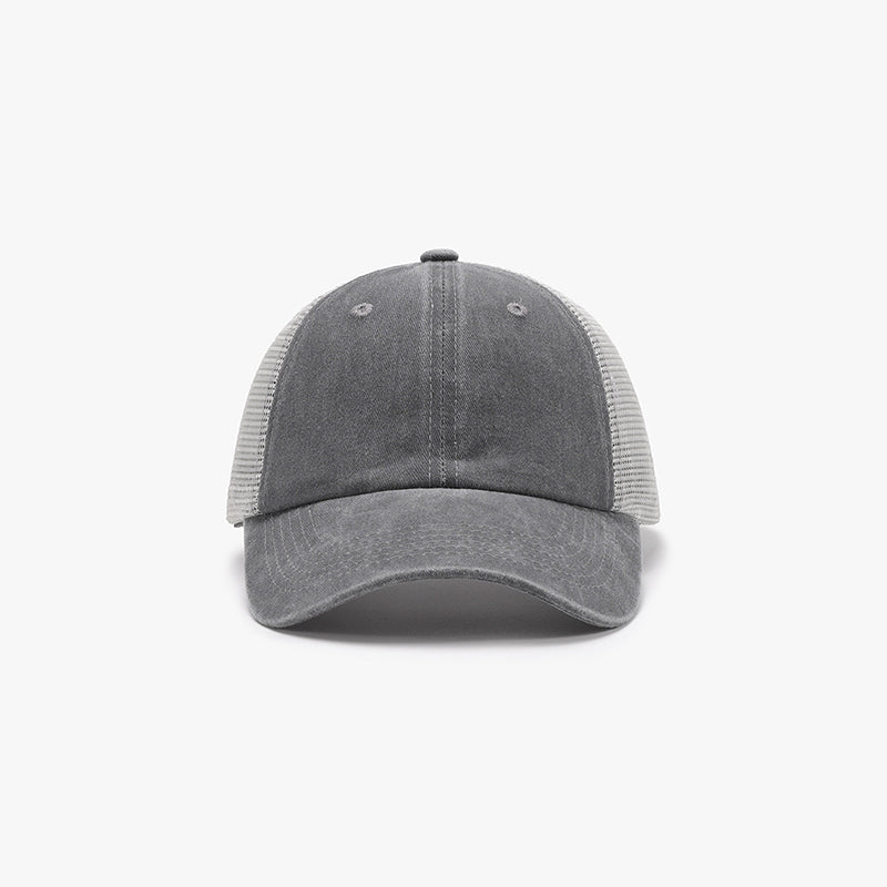 Breathable mesh adjustable baseball cap - gray / one size - breathable mesh adjustable baseball cap