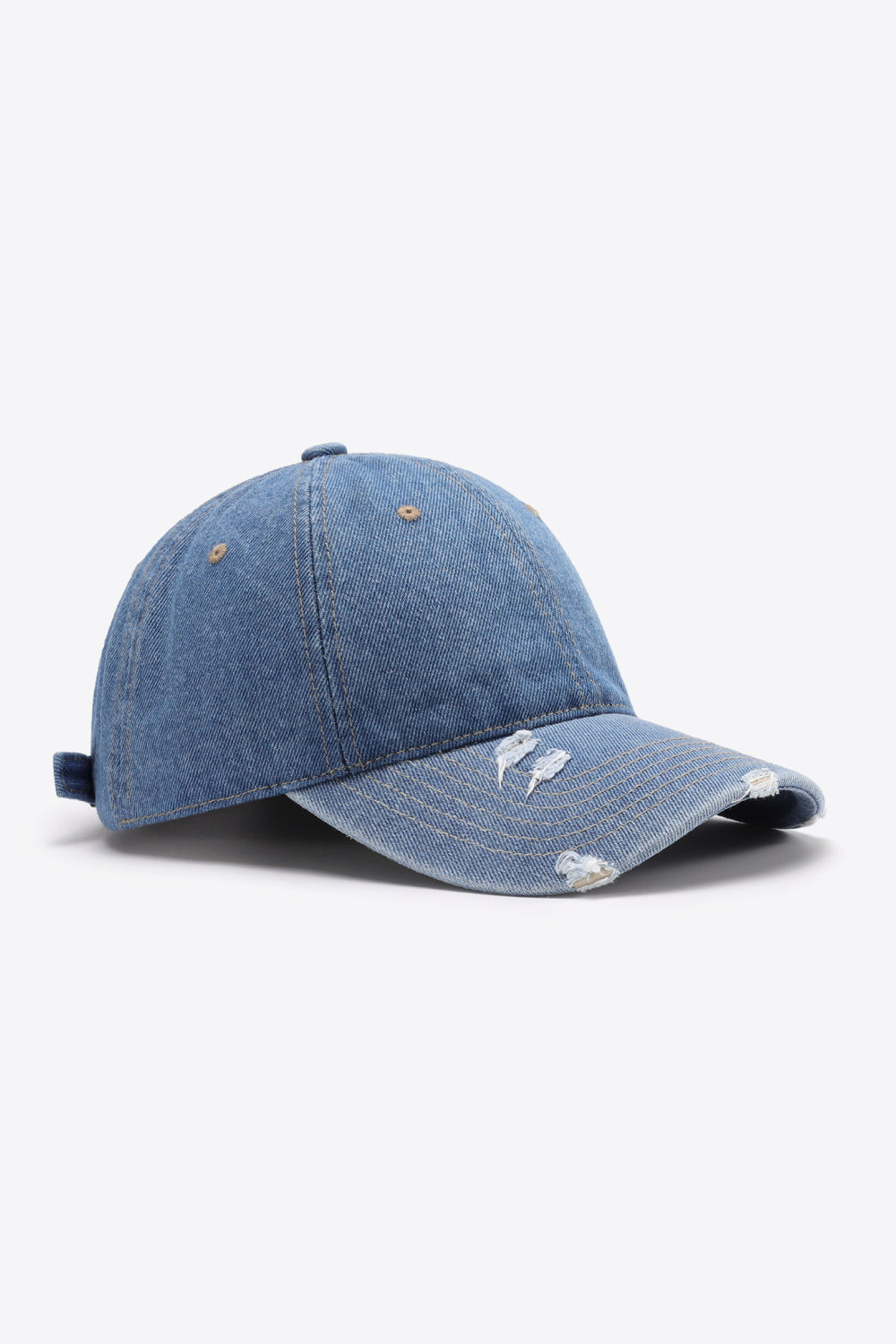Distressed adjustable baseball cap - misty blue / one size - distressed adjustable baseball cap