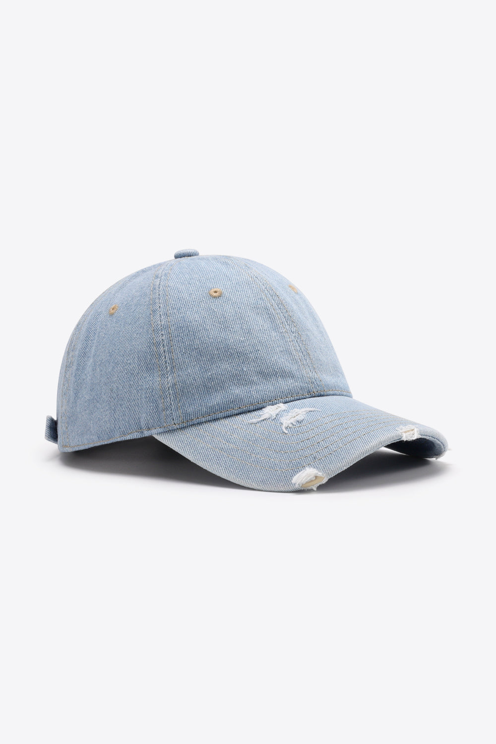 Distressed adjustable baseball cap - pastel blue / one size - distressed adjustable baseball cap