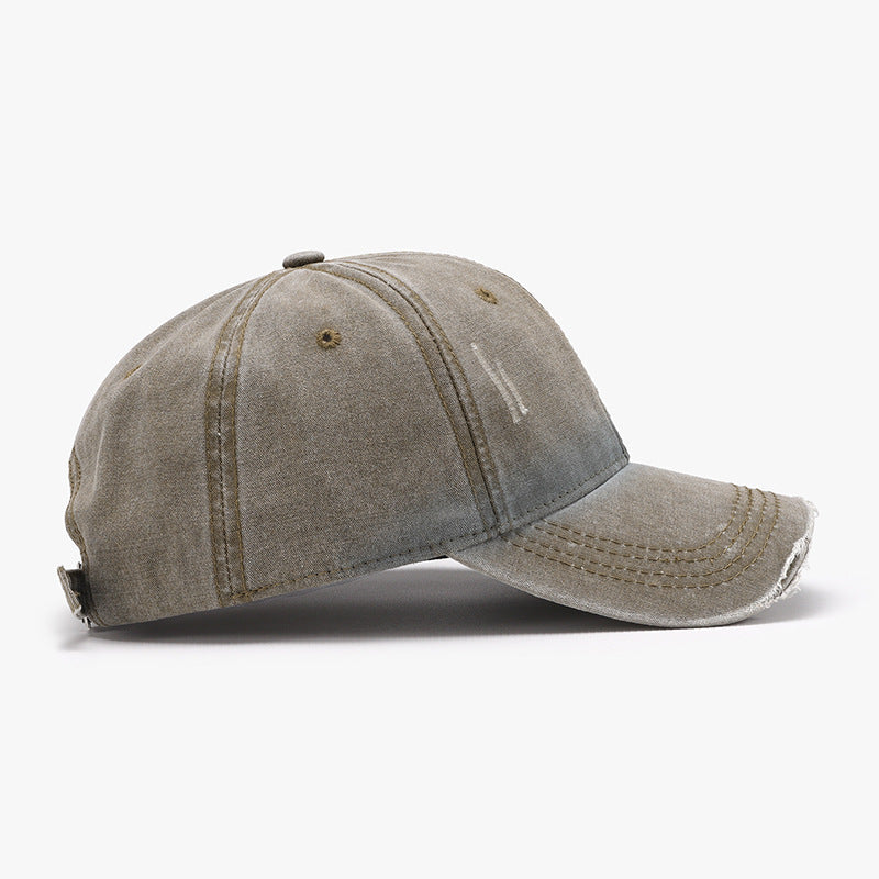 Distressed washed adjustable baseball cap - distressed washed adjustable baseball cap