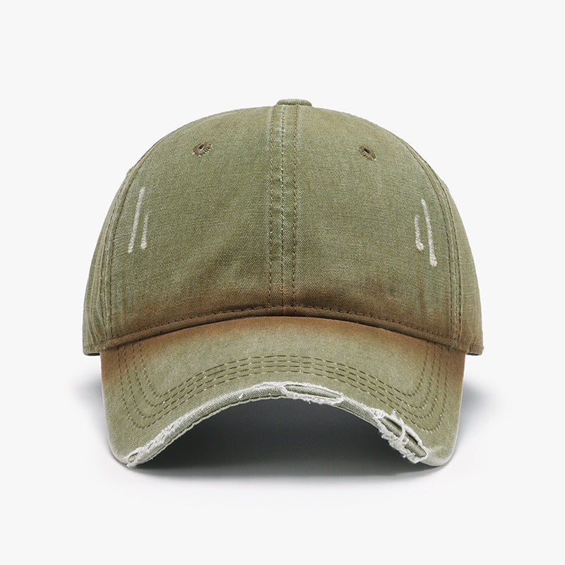 Distressed washed adjustable baseball cap - moss / one size - distressed washed adjustable baseball cap