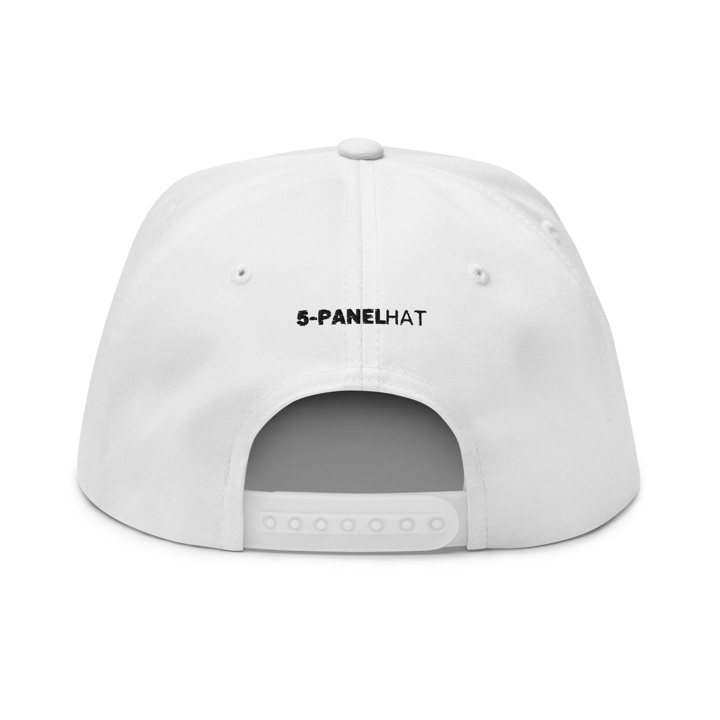 Embroidered 5 panel flat bill hat - embroidered 5 panel flat bill hat