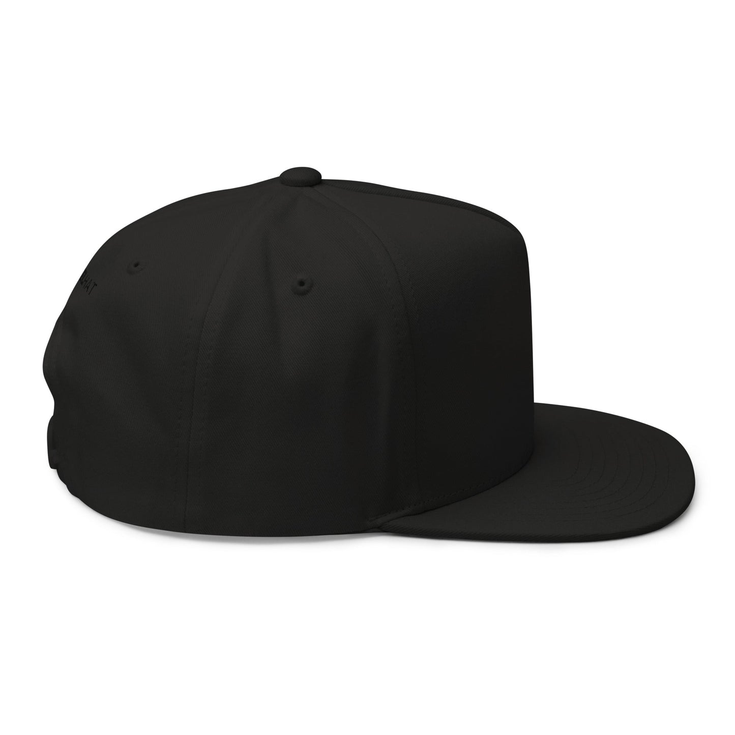 Embroidered 5 panel flat bill hat - embroidered 5 panel flat bill hat