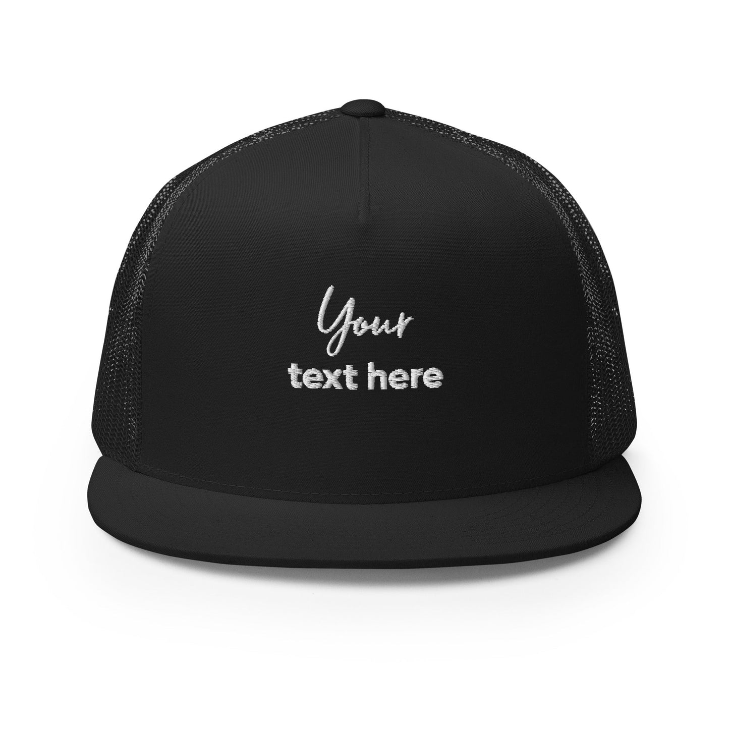Embroidered custom 5 panel trucker cap - embroidered custom 5 panel trucker cap