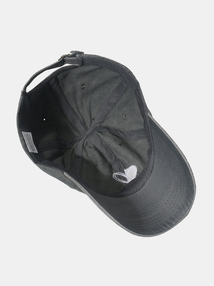 Embroidered heart washed cotton baseball cap - embroidered heart washed cotton baseball cap