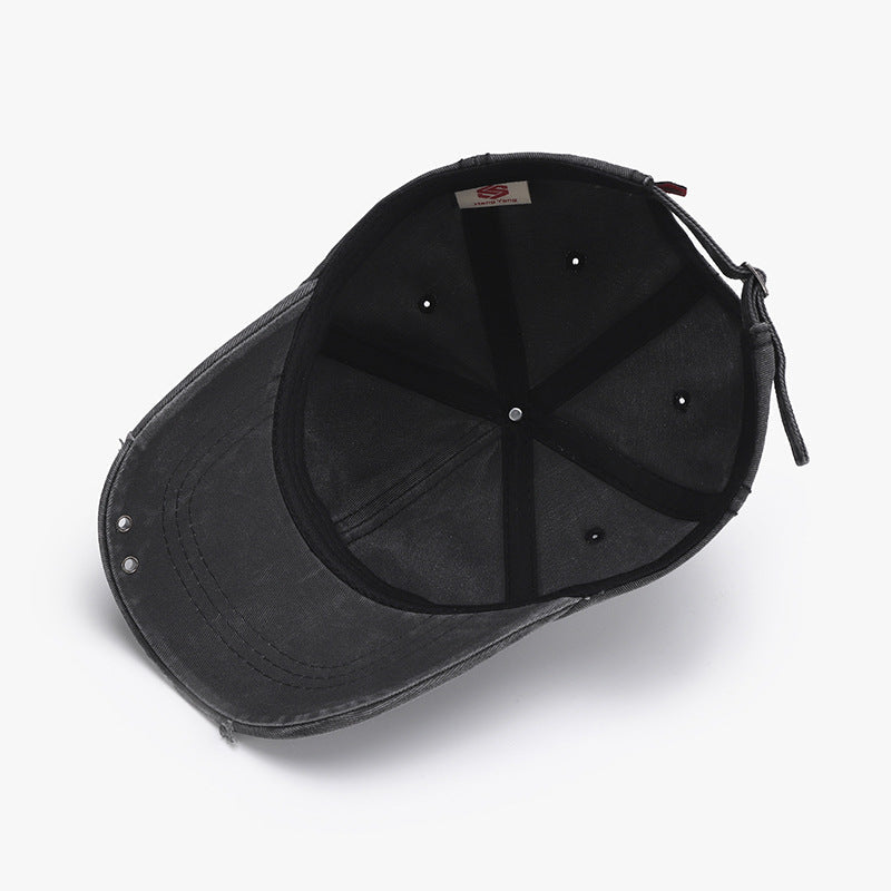 Embroidered letter cotton baseball cap - embroidered letter cotton baseball cap