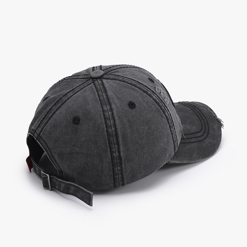 Embroidered letter cotton baseball cap - embroidered letter cotton baseball cap