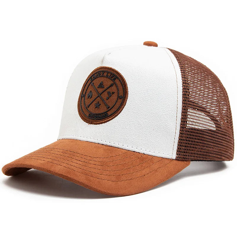 Four seasons mesh baseball cap women men fashion casual breathable letter icon unisex hiphop trucker caps outdoor