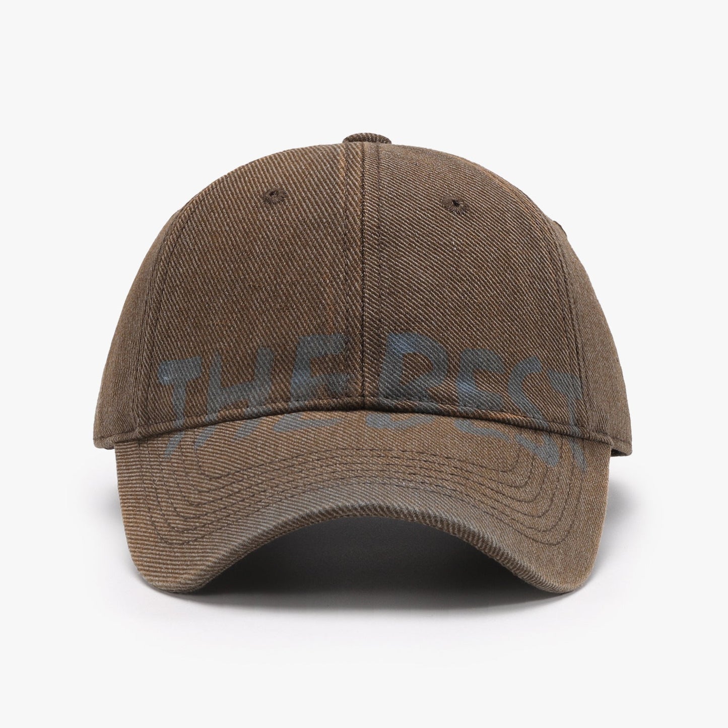 Letter adjustable baseball cap - coffee brown / one size - letter adjustable baseball cap