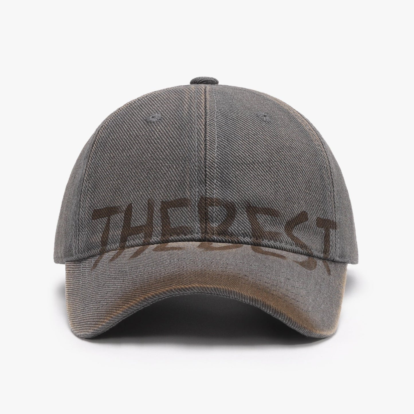 Letter adjustable baseball cap - dark gray / one size - letter adjustable baseball cap