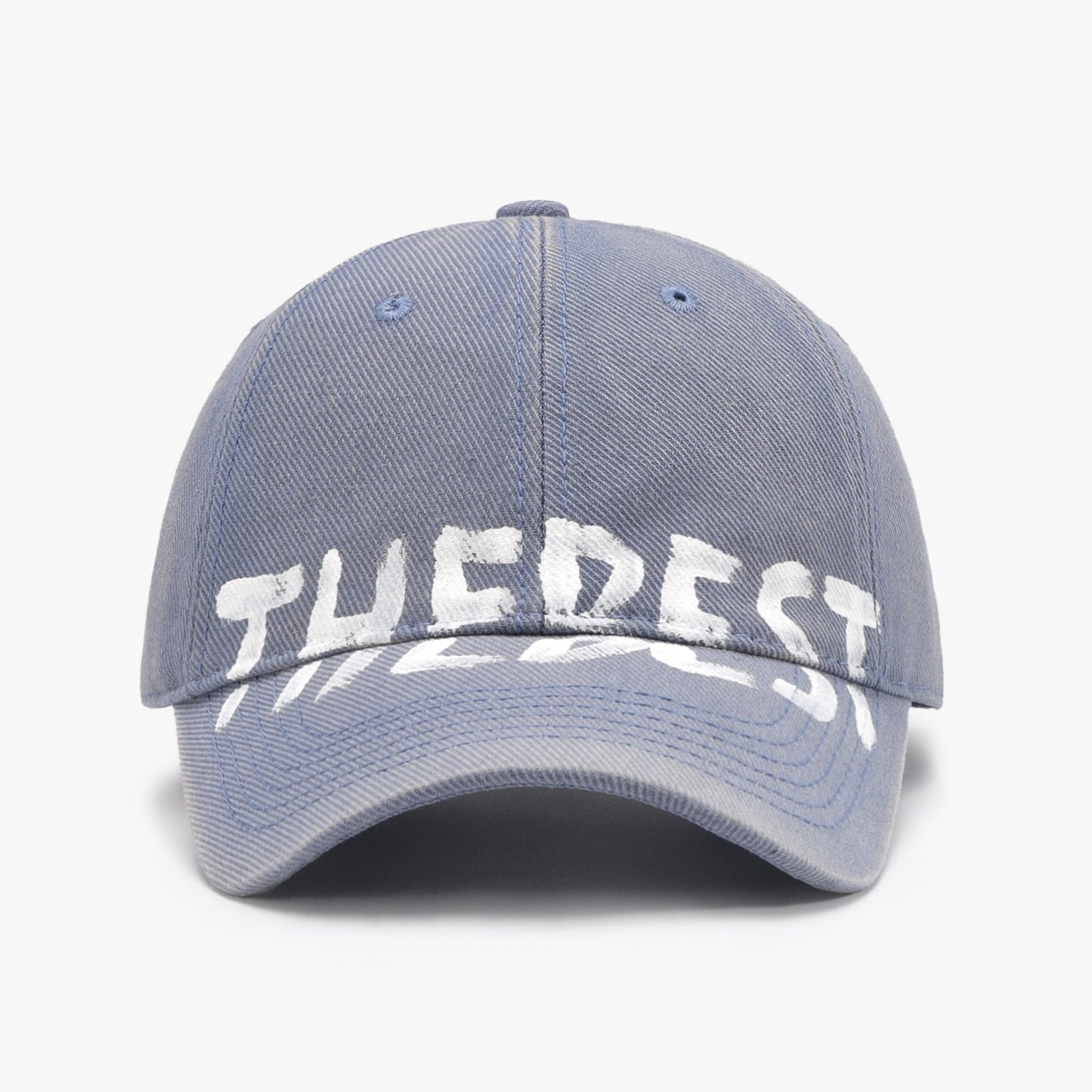 Letter adjustable baseball cap - dusty blue / one size - letter adjustable baseball cap