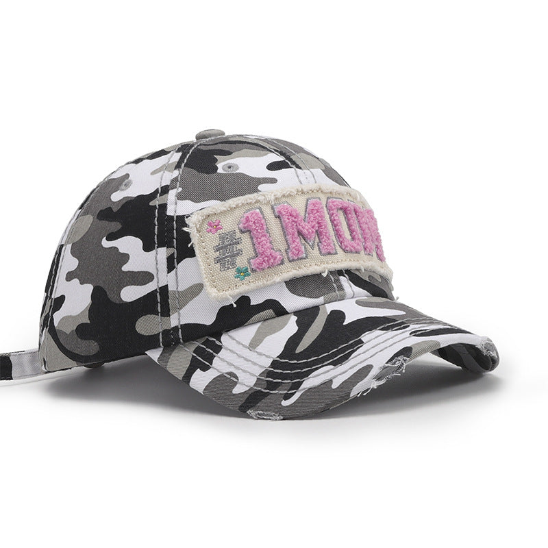 Letter adjustable cotton baseball cap - letter adjustable cotton baseball cap