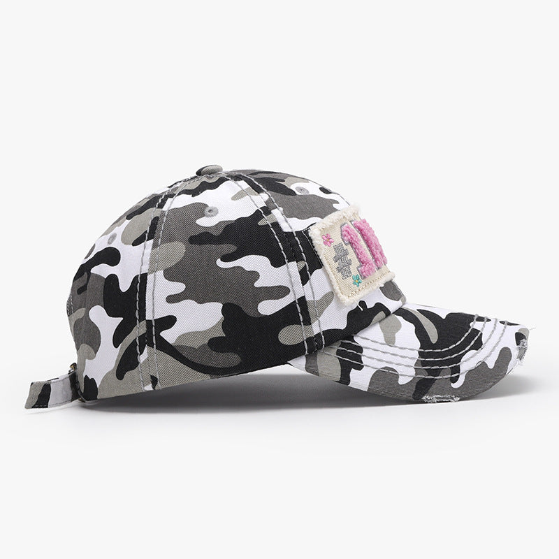 Letter adjustable cotton baseball cap - letter adjustable cotton baseball cap