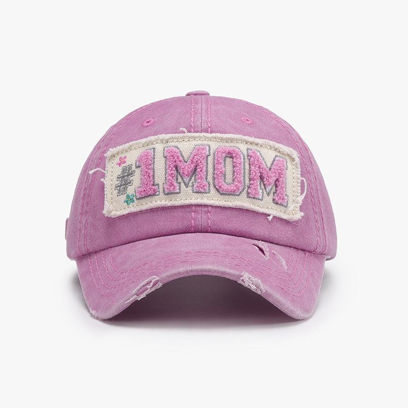 Letter adjustable cotton baseball cap - blush pink / one size - letter adjustable cotton baseball cap
