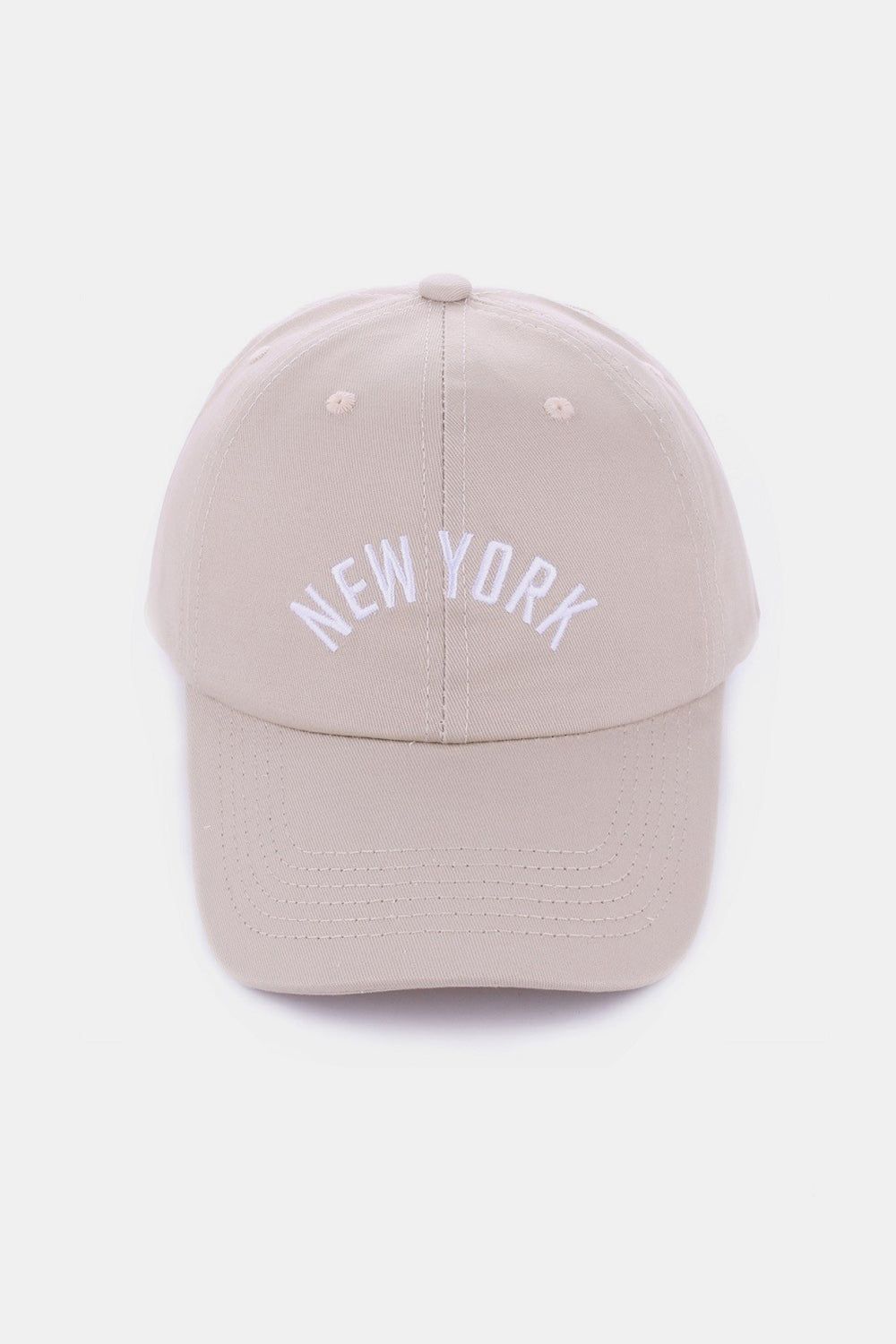 Paris embroidered city baseball cap - new york ash mocha / one size - embroidered city baseball cap