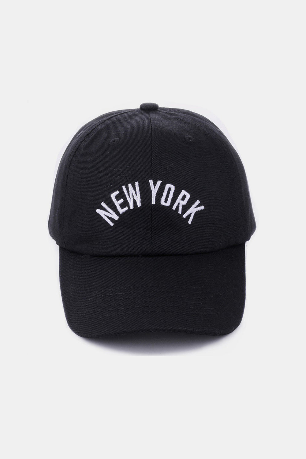 Paris embroidered city baseball cap - new york black / one size - embroidered city baseball cap