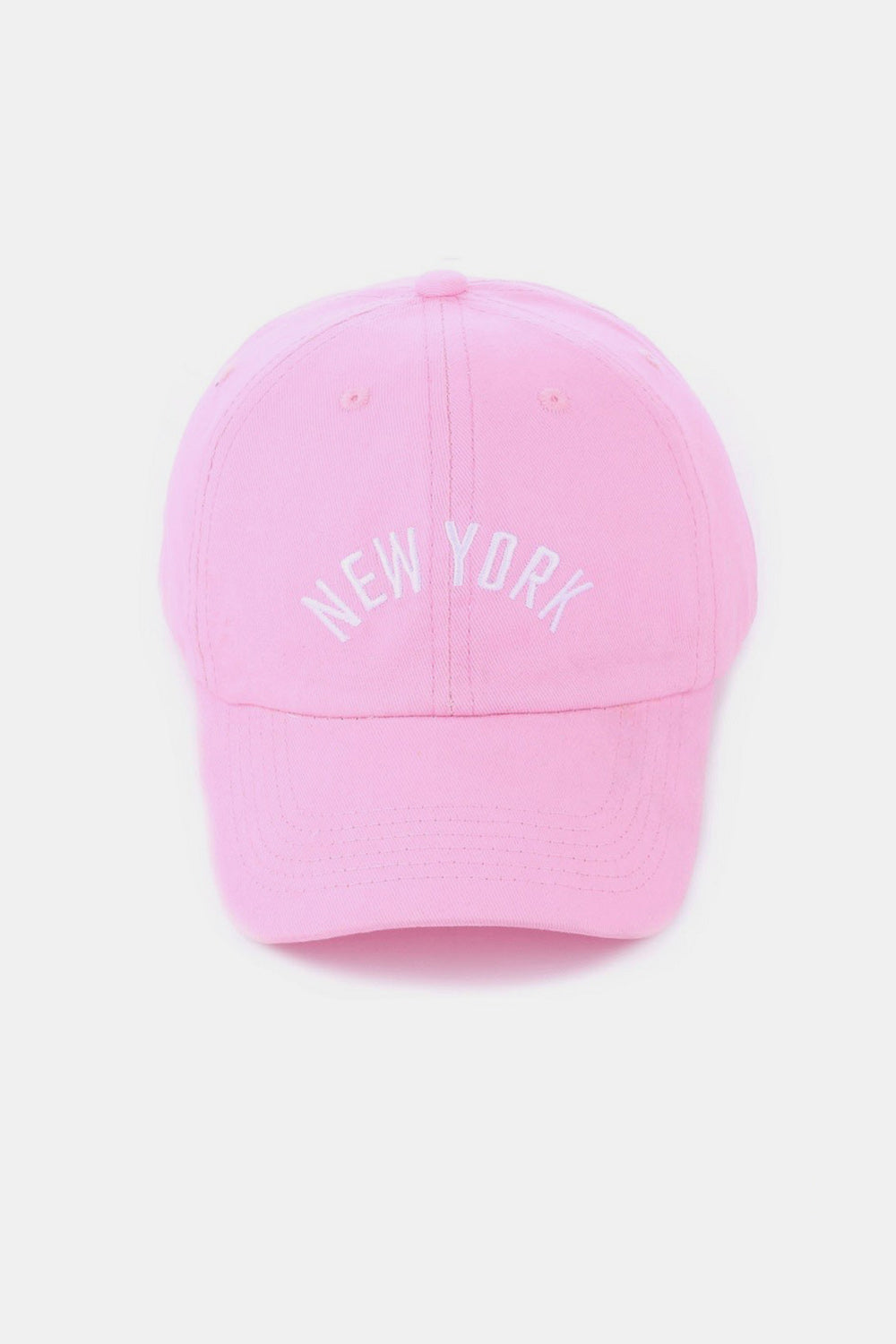Paris embroidered city baseball cap - new york pink / one size - embroidered city baseball cap