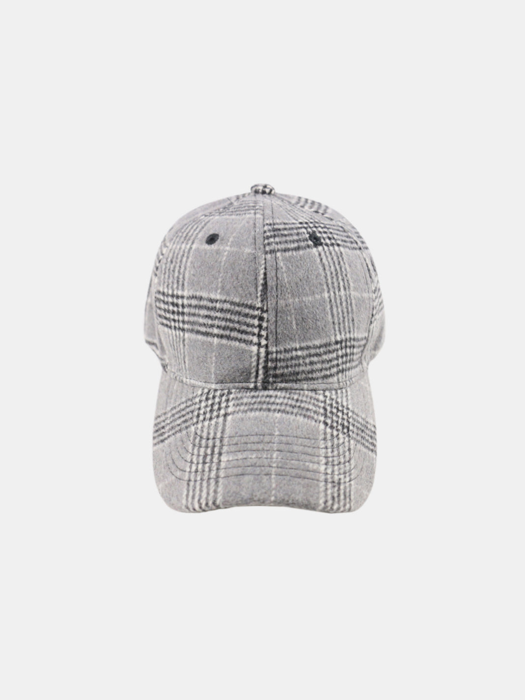 Plaid adjustable cotton baseball cap - adjustable cotton baseball cap