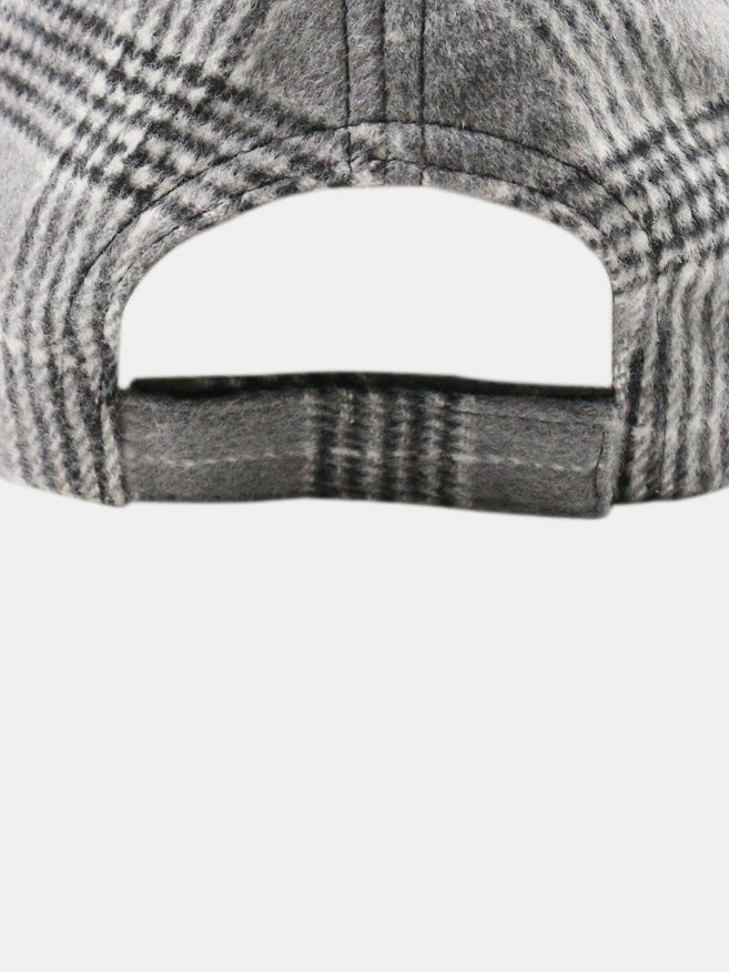 Plaid adjustable cotton baseball cap - adjustable cotton baseball cap