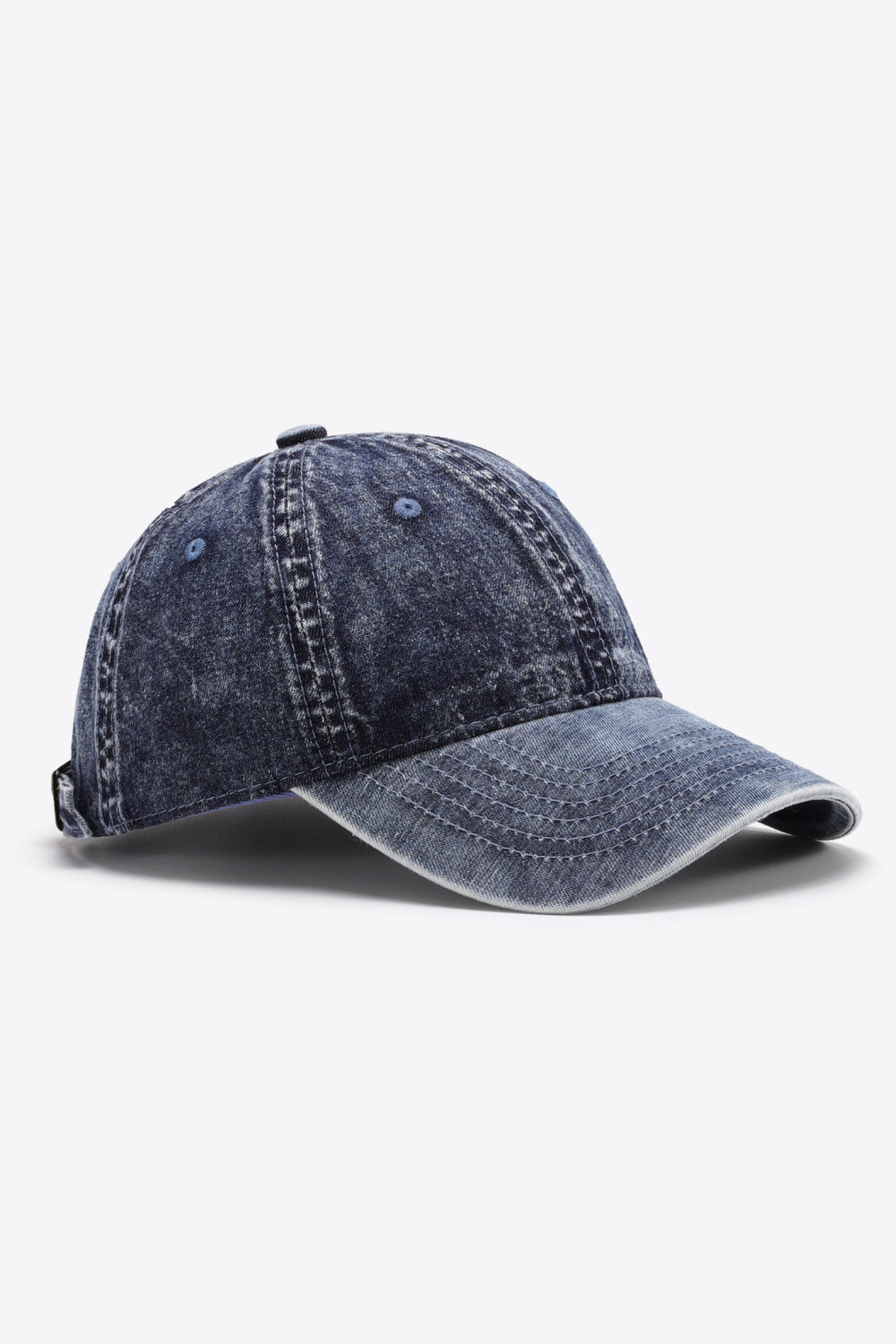 Plain adjustable baseball cap - dusty blue / one size - plain adjustable baseball cap