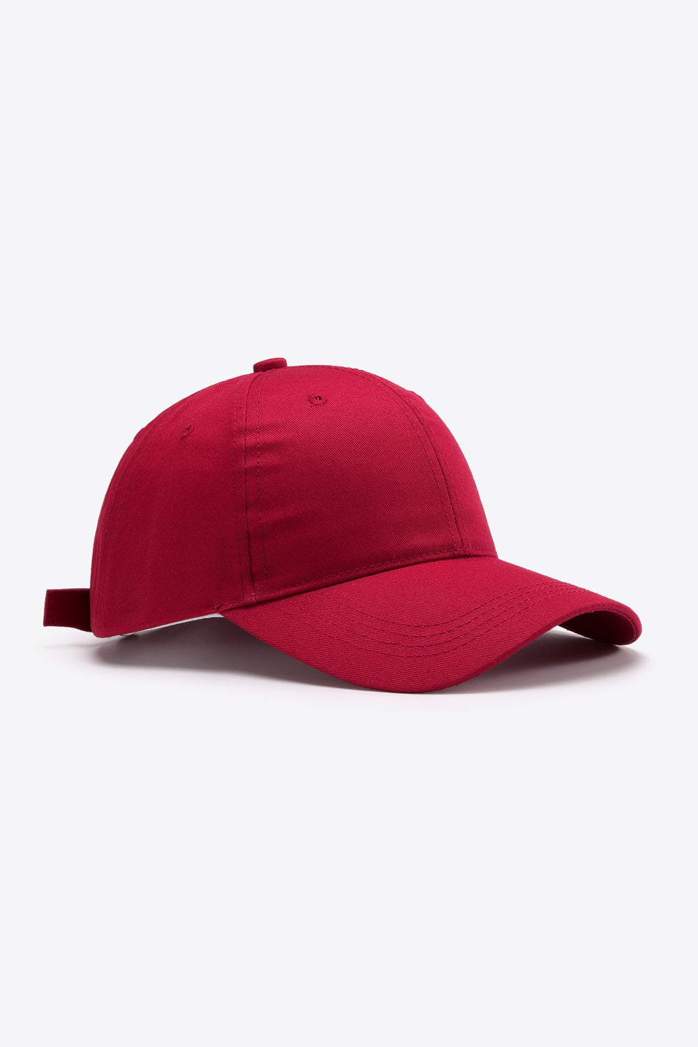Plain adjustable cotton baseball cap - red / one size - plain adjustable cotton baseball cap