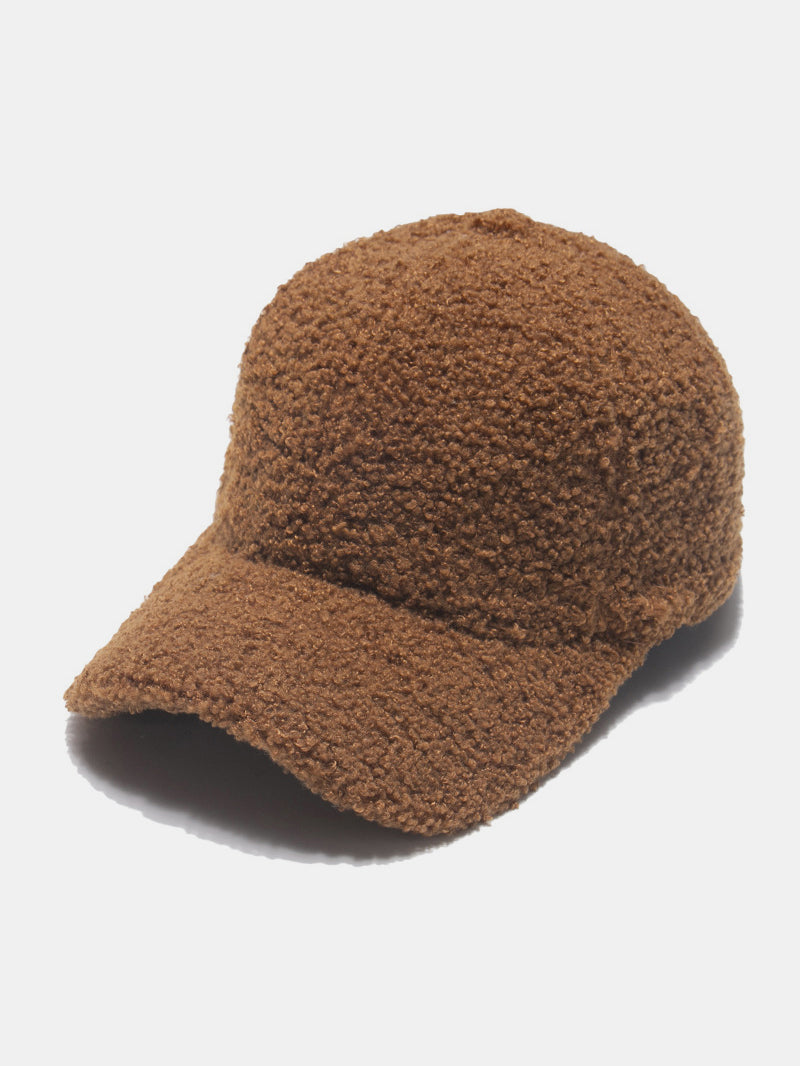 Sherpa solid color baseball cap - brown / one size - sherpa solid color baseball cap