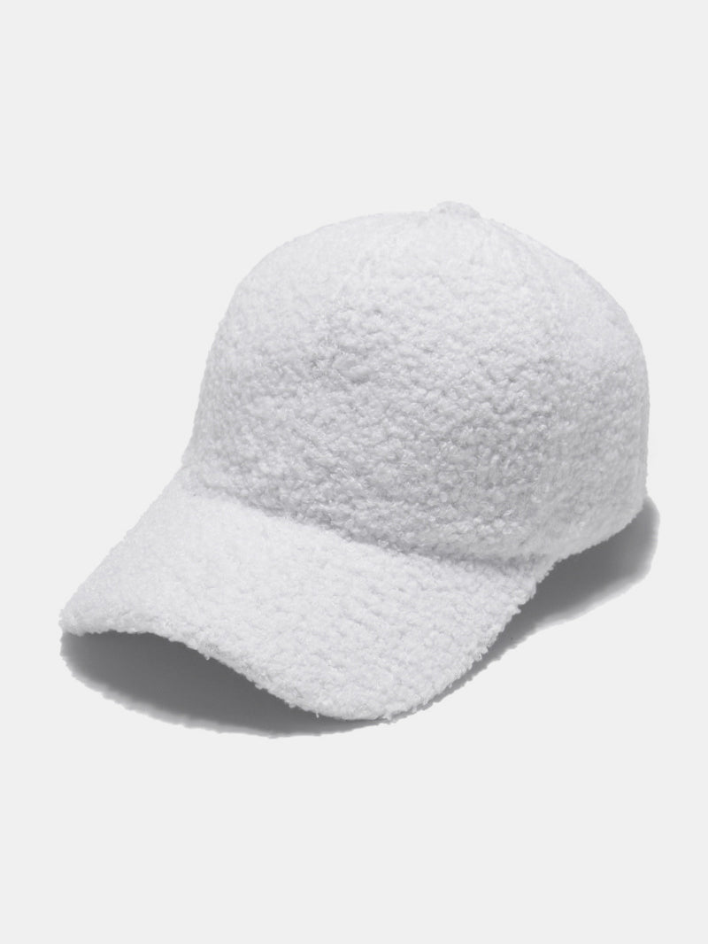Sherpa solid color baseball cap - white / one size - sherpa solid color baseball cap