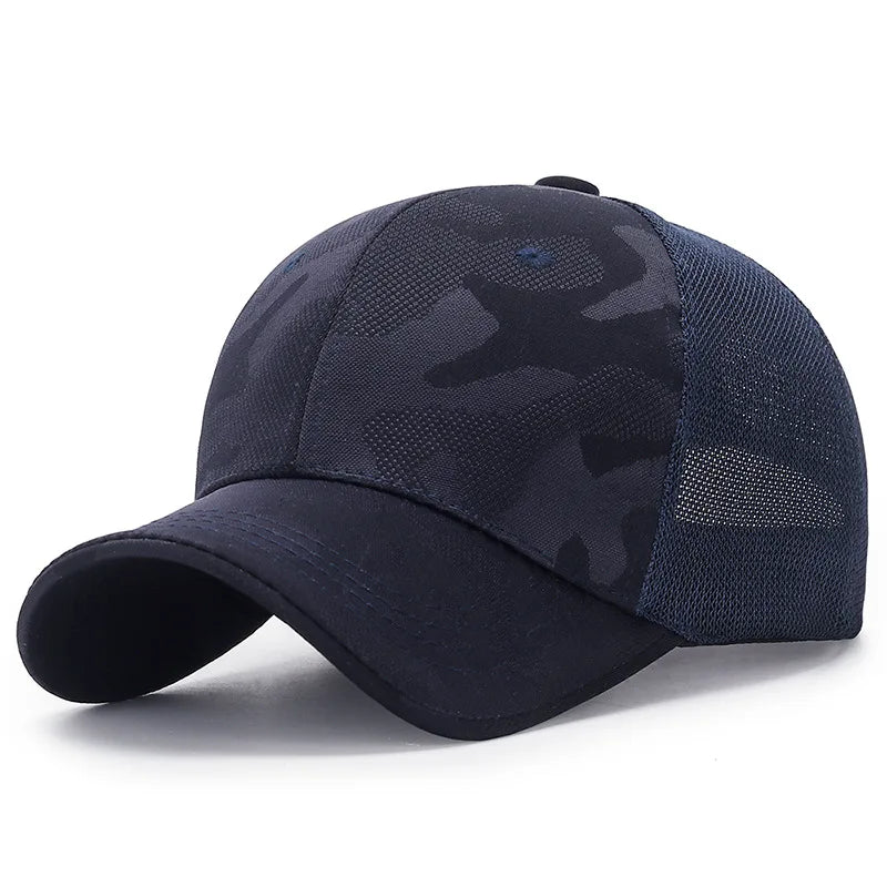 Unisex light plate camouflage breathable baseball net caps spring and autumn outdoor adjustable casual hats sunscreen