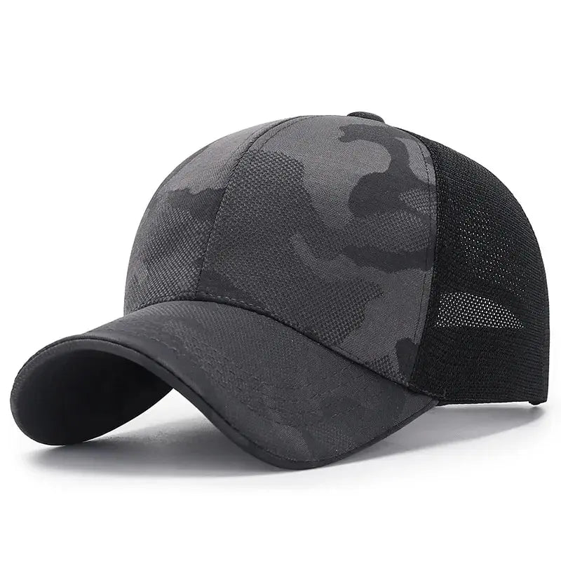 Unisex light plate camouflage breathable baseball net caps spring and autumn outdoor adjustable casual hats sunscreen
