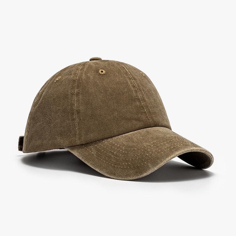 Washed curved-brim baseball cap - washed curved-brim baseball cap