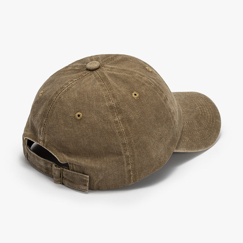 Washed curved-brim baseball cap - washed curved-brim baseball cap