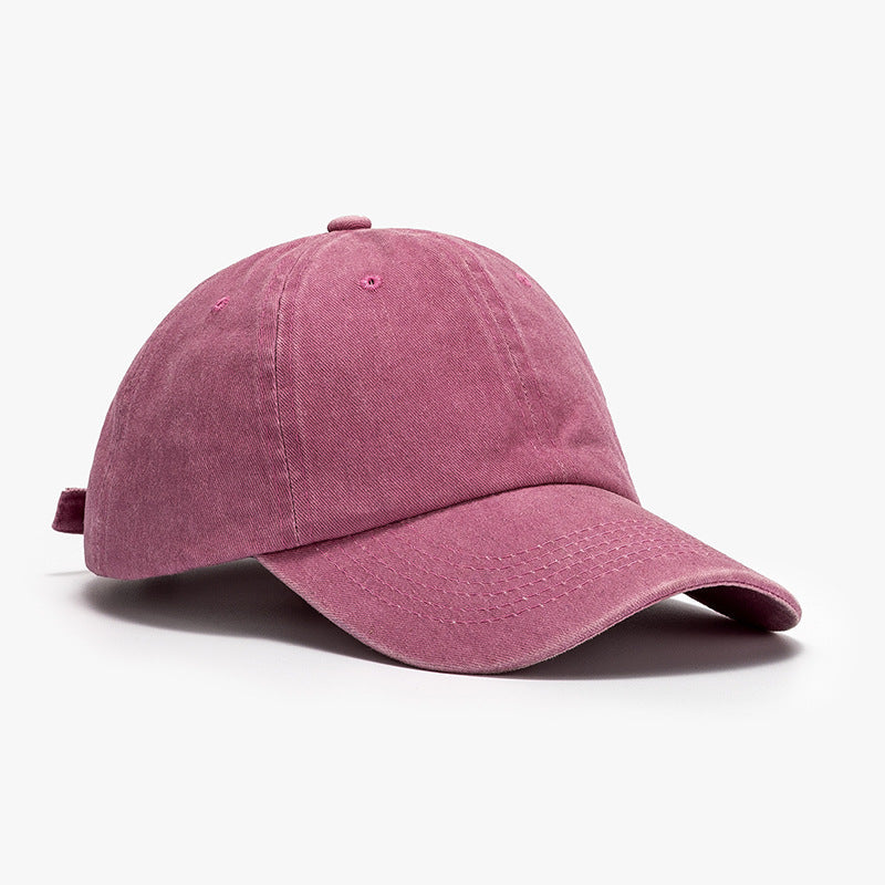 Washed curved-brim baseball cap - dusty pink / one size - washed curved-brim baseball cap