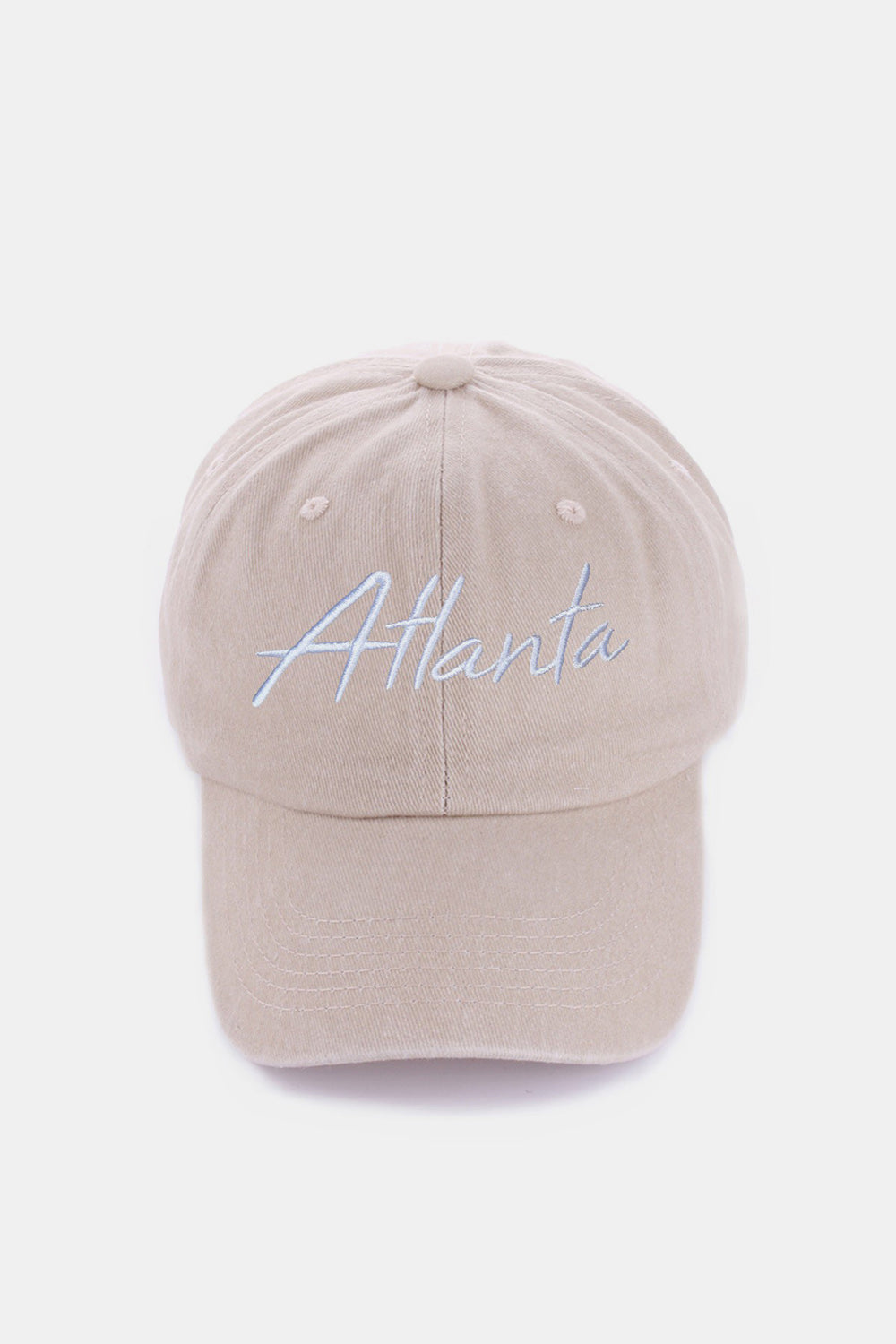 Zenana washed atlanta embroidered baseball cap - atlanta ash mocha / one size - zenana washed atlanta embroidered