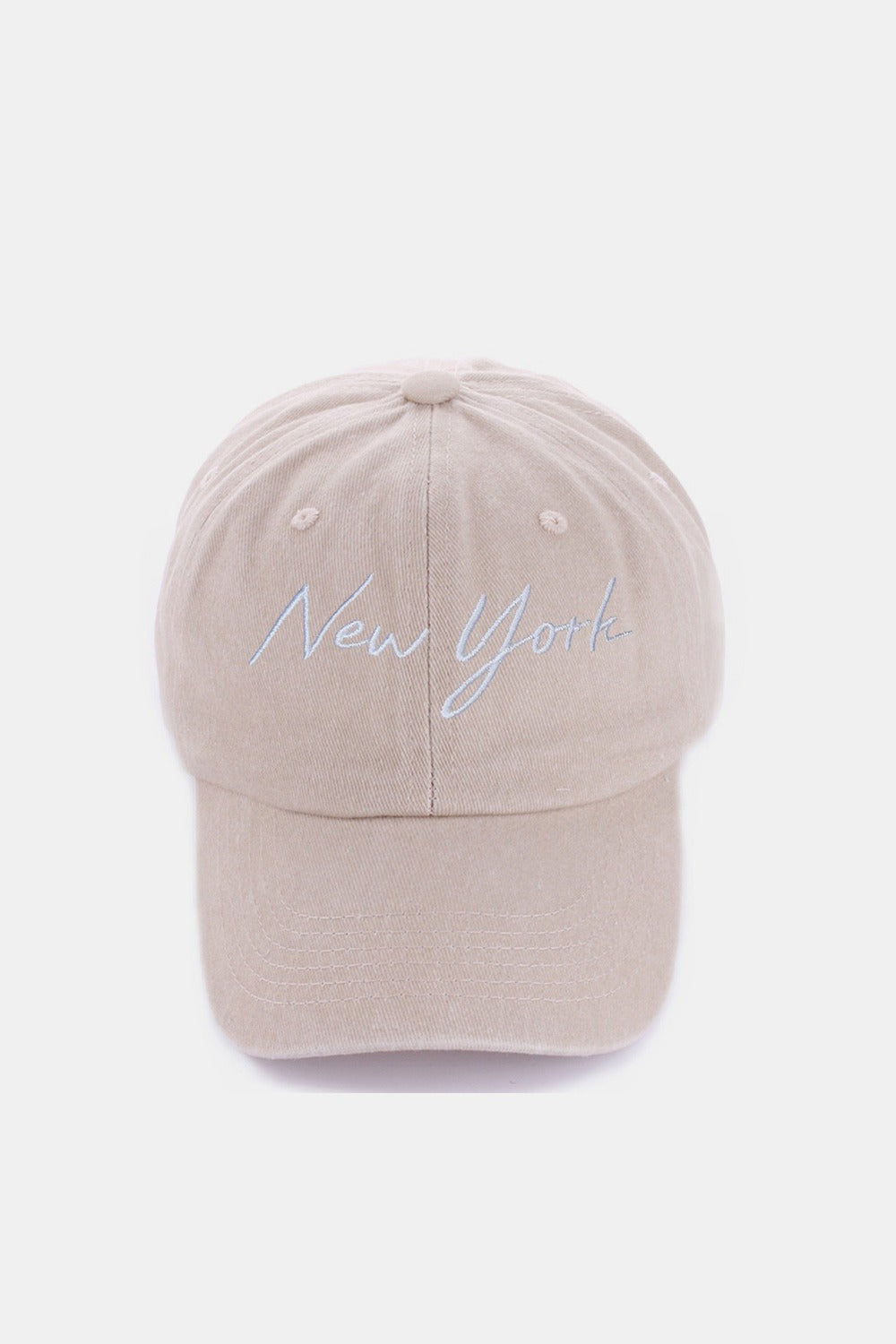 Zenana washed embroidered city baseball cap - new york ash mocha / one size - zenana washed embroidered city baseball