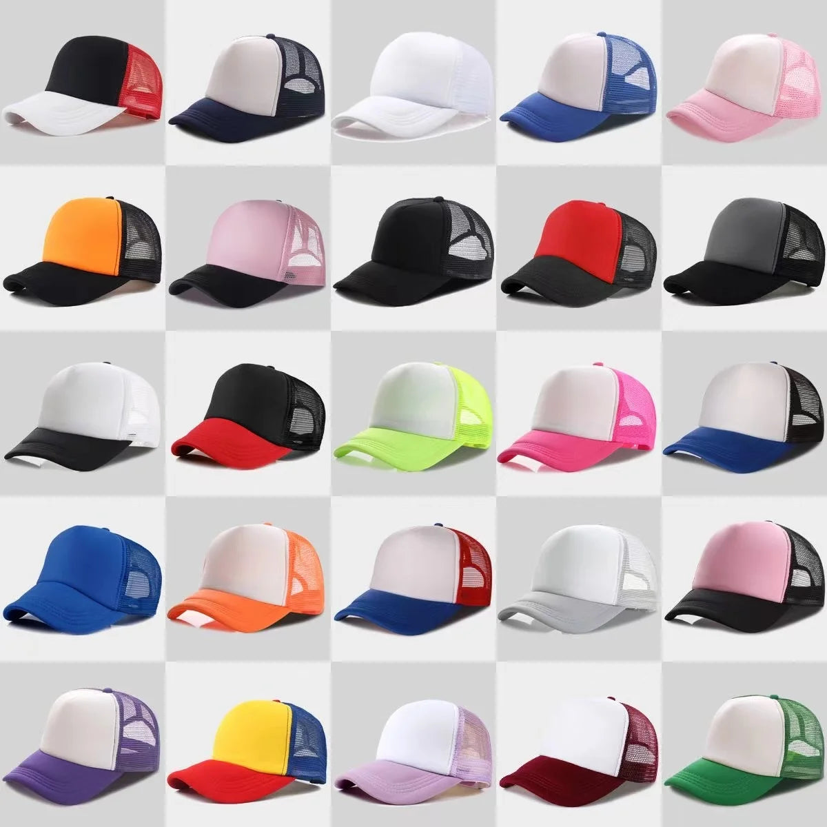 5 Panel Trucker Hat Wholesale (10 Qty)