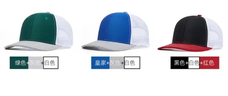 Hochwertige Mesh-Baseballkappe Sommer Outdoor Einfache Klassische Atmungsaktive Sonnenschutznetzmütze Sport Angeln Klettern Fahrer