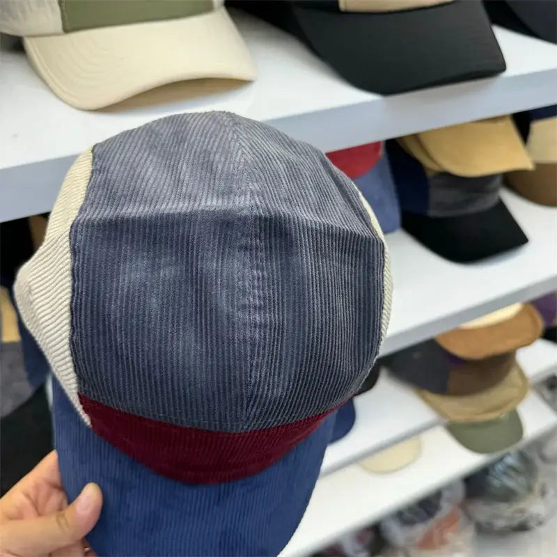 Baseball cap woman man retro corduroy casual brim soft embroidery hats for woman snapback outdoor sport caps sun hats