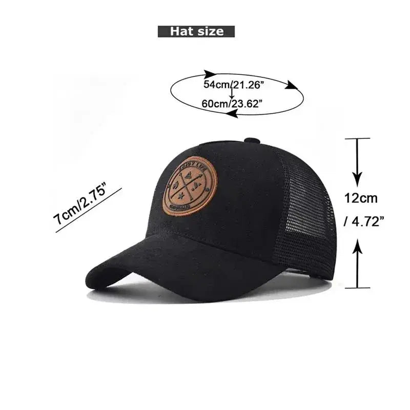 Vier Jahreszeiten Mesh Baseballkappe Damen Herren Mode lässig atmungsaktiv Buchstabensymbol Unisex Hiphop Trucker Caps Outdoor