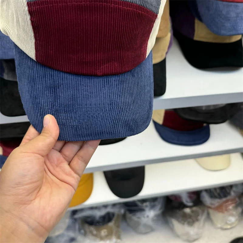 Baseball cap woman man retro corduroy casual brim soft embroidery hats for woman snapback outdoor sport caps sun hats