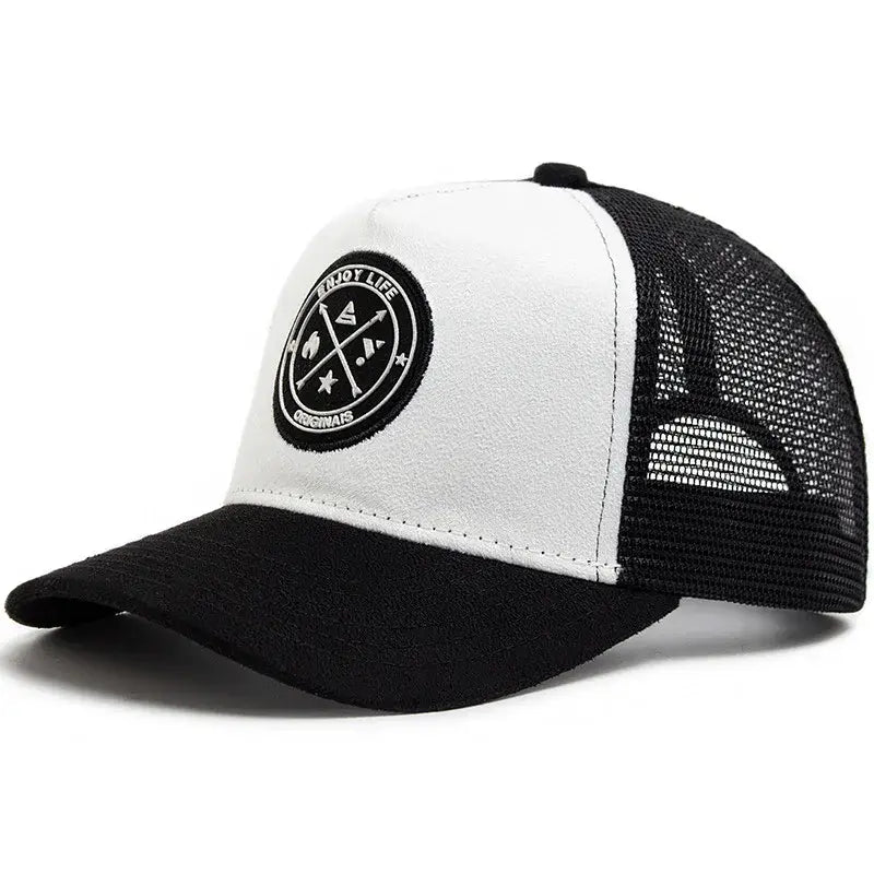 Vier Jahreszeiten Mesh Baseballkappe Damen Herren Mode lässig atmungsaktiv Buchstabensymbol Unisex Hiphop Trucker Caps Outdoor
