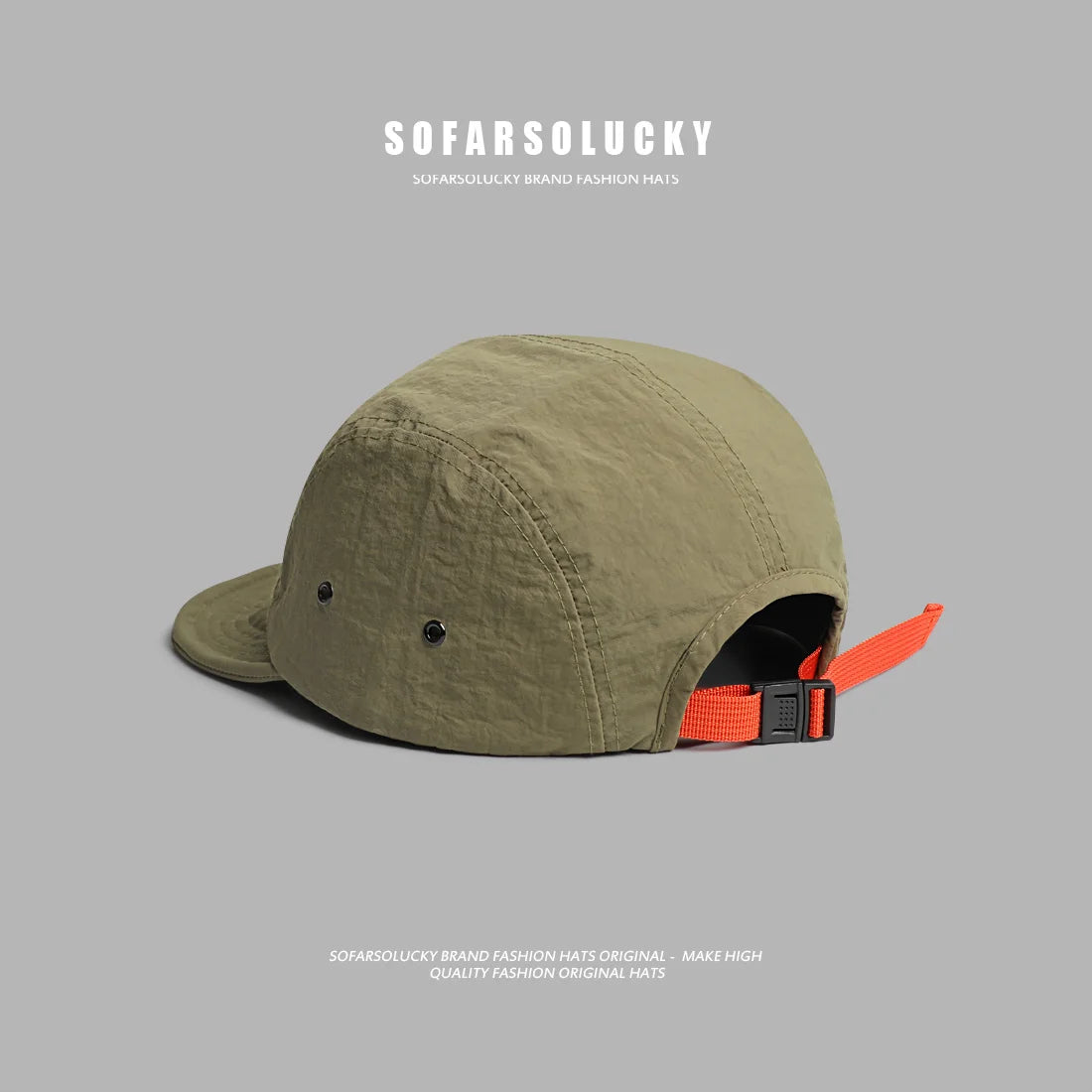 Short Brim Japanese 5-Panel Hat